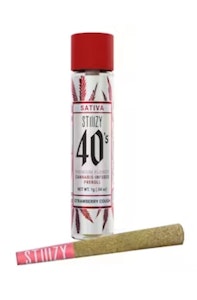 STIIIZY - STIIIZY-Strawberry Cough-40's-Joint-Infused Pre Roll-Sativa-Kief-40%+-1g