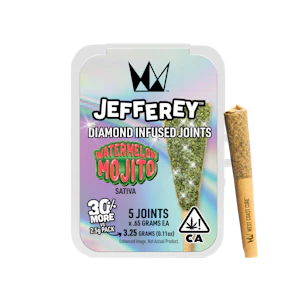 WEST COAST CURE - Watermelon Mojito (H) | .65g 5pk Diamond Infused Jefferey Prerolls | West Coast Cure