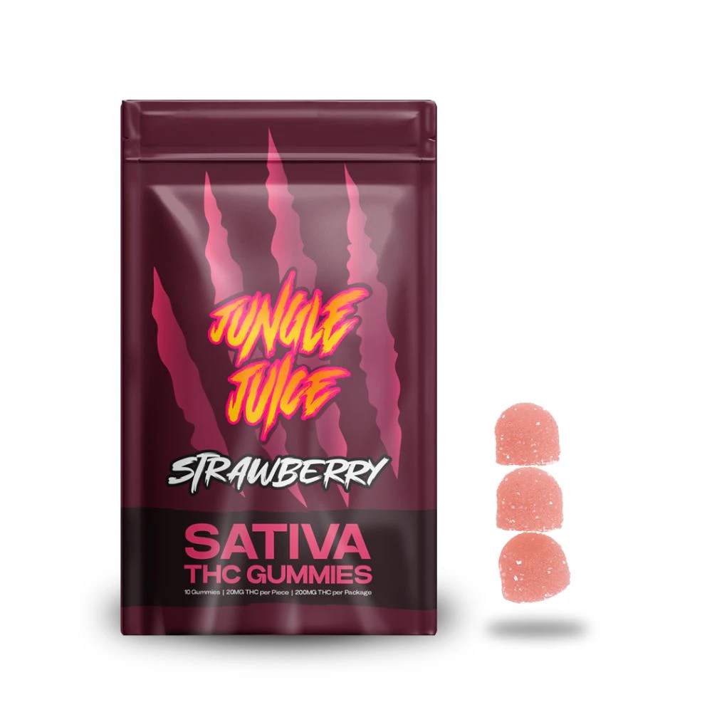 Jungle Juice - Strawberry 200mg Gummies (10x20mg) - JUNGLE JUICE Main Image