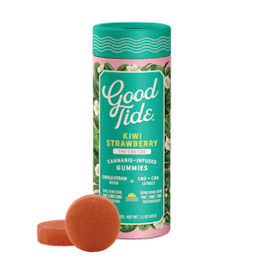 GOOD TIDE - Good Tides Kiwi Strawberry THC : CBD : CBG Solventless Hash Gummies 100mg