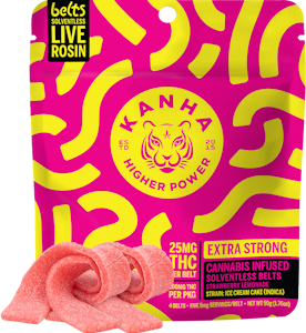 KANHA - KANHA - Rosin - Solventless Rosin 100mg Belt - Indica Strawberry Lemonade