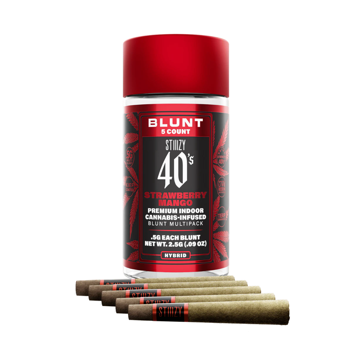 STIIIZY - Strawberry Mango (H) | .5g 5pk Infused 40s Mini Blunt | Stiiizy Main Image