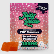 Juicy Lucie- Strawberry Peach Pop 200mg Gummies