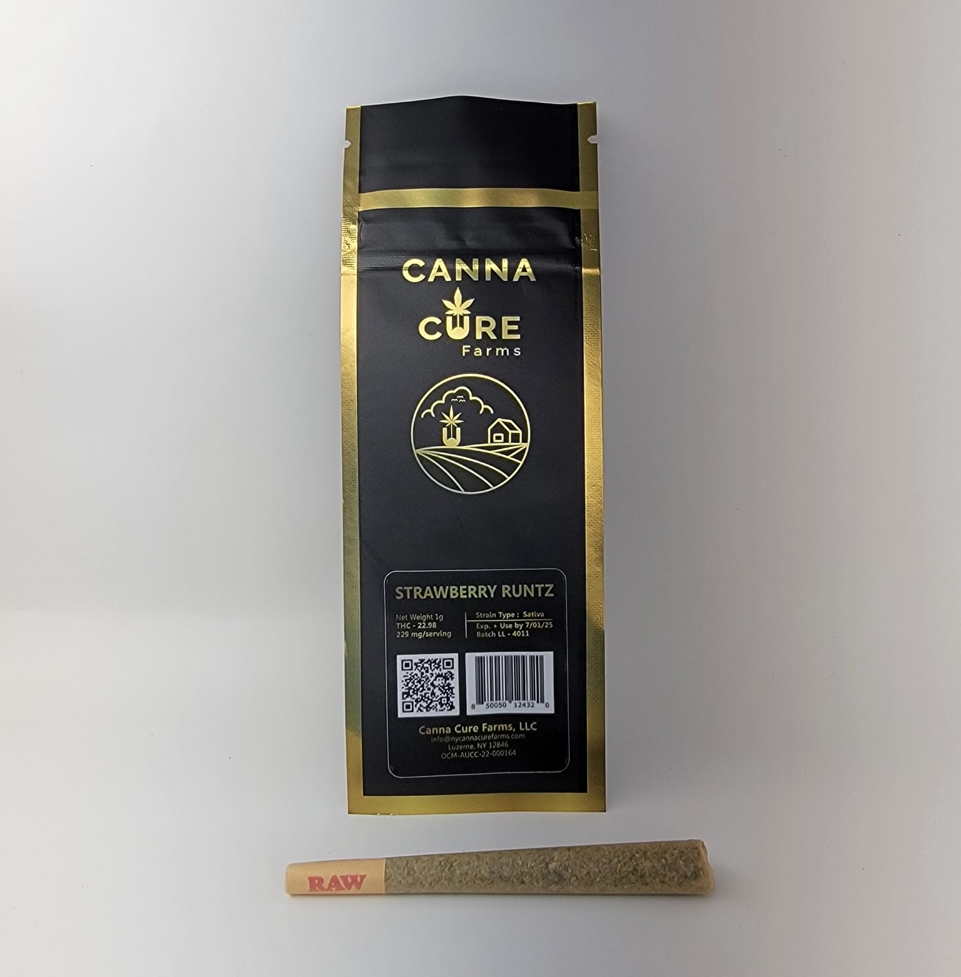 Raspberry Runtz Canna Cure Farms | Strawberry Runtz - 1g Preroll - Housin...