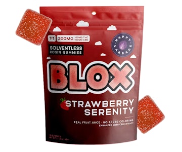 HAPPY CABBAGE - BLOX | Strawberry Serenity Rosin Gummies | 10 Pack 100MG