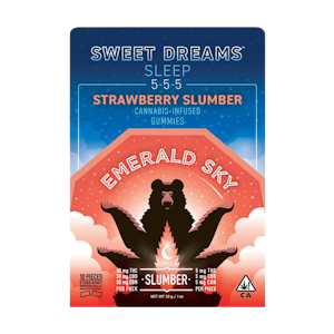 Emerald Sky - Strawberry Slumber (I) | 5ct 5:5:5 THC/CBD/CBN Sweet Dreams Gummies | Emerald Sky
