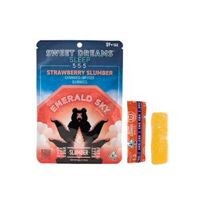 Emerald Sky - 150mg THC:CBD:CBN Strawberry Slumber Gummies (10mg THC, 10mg CBD, 10mg CBN - 5 pack) - Emerald Sky