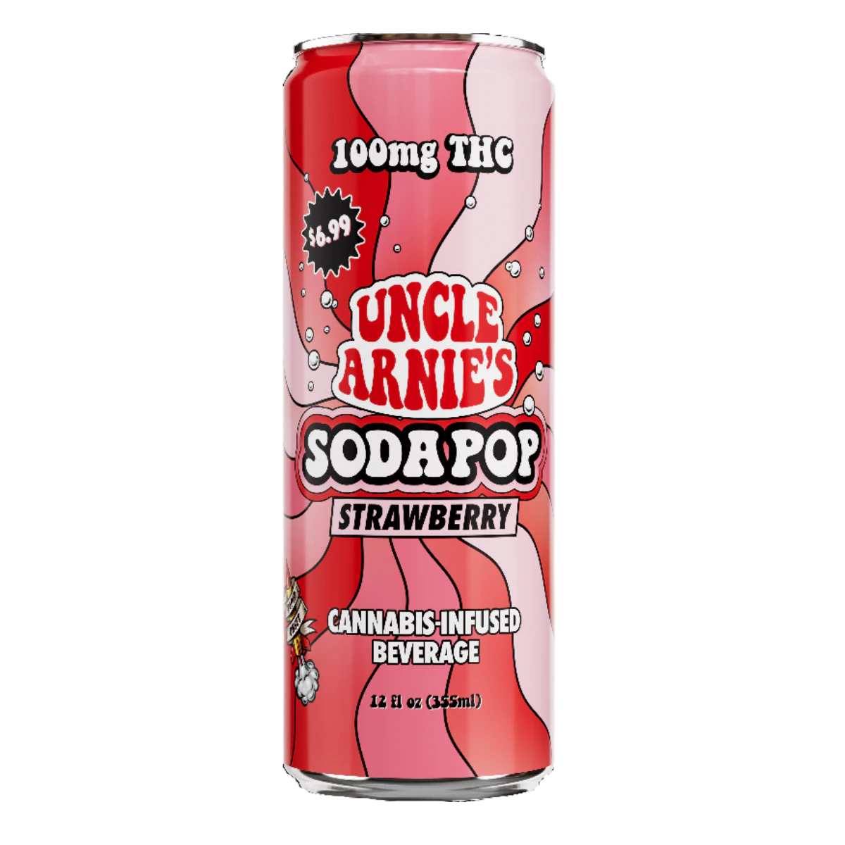 Uncle Arnies - Strawberry Soda Pop | 12oz 100mg Beverage | Uncle Arnie's Main Image