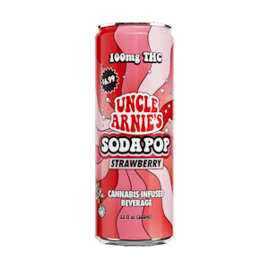 UNCLE ARNIE'S - Strawberry Soda Pop | 12oz 100mg Beverage | Uncle Arnie's