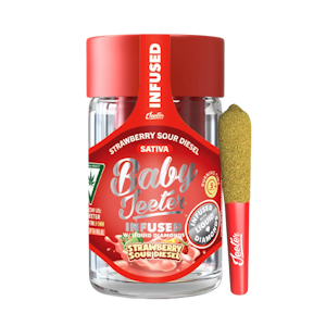 JEETER - Strawberry Sour Diesel | .5g 5pk Infused Baby Jeeter Prerolls | Jeeter