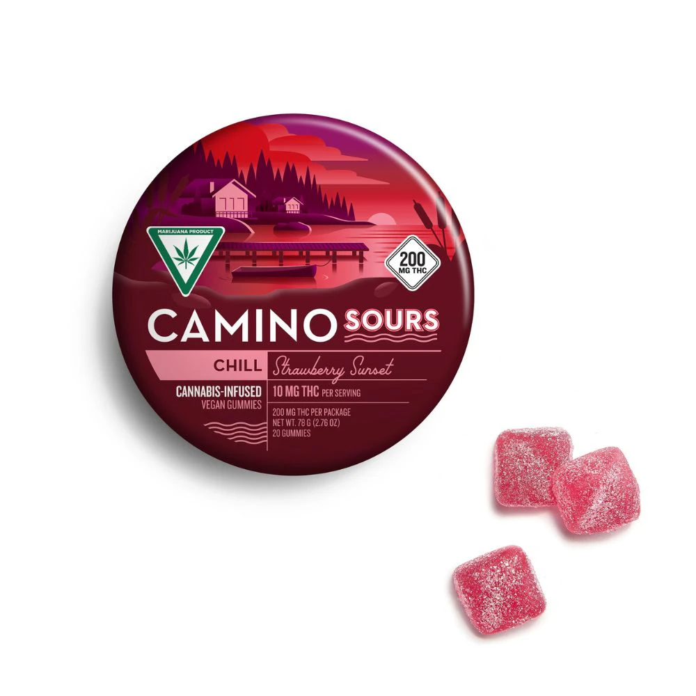 Camino - Strawberry Sunset 200mg Sour Gummies (20x10mg) - CAMINO SOURS Main Image