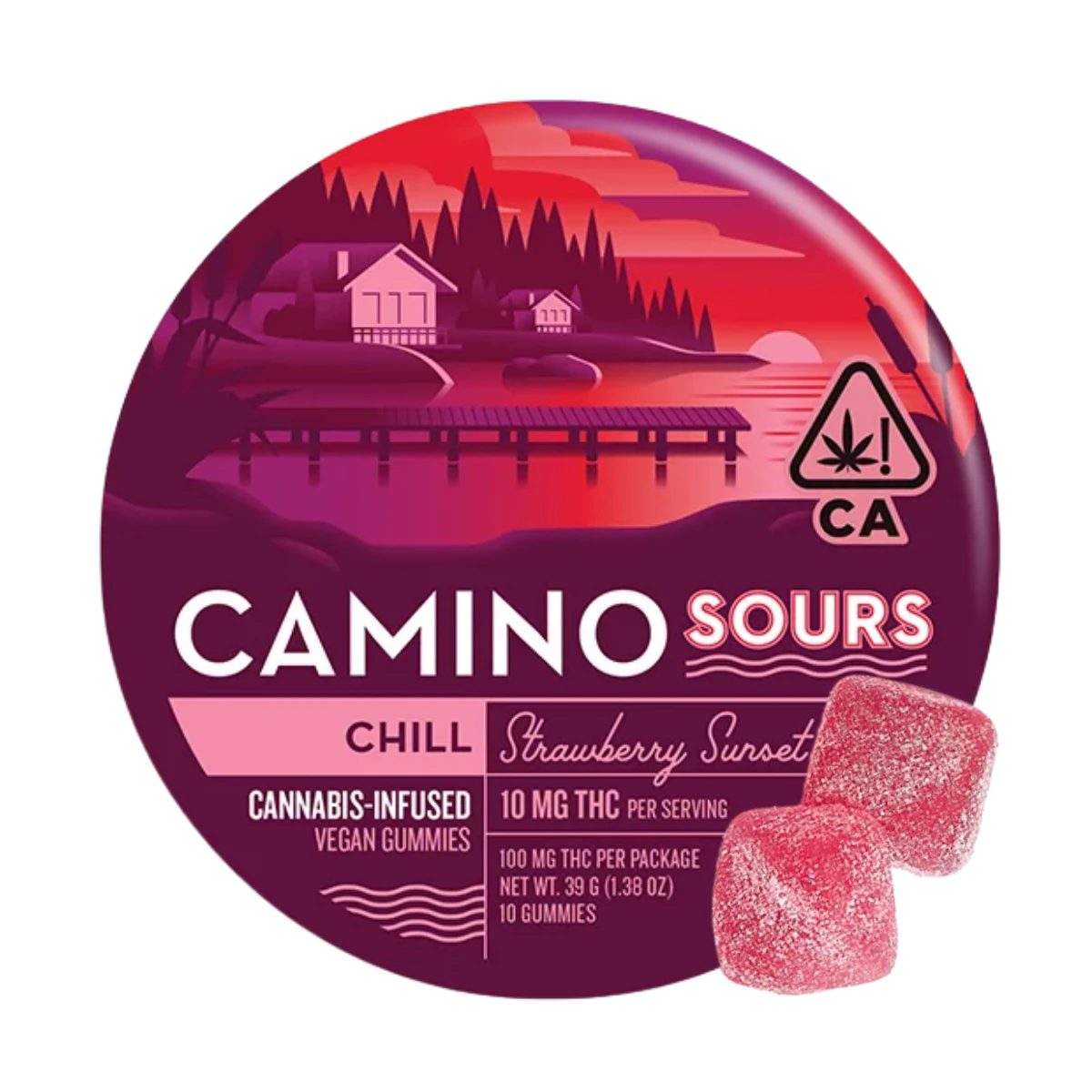 KIVA - Strawberry Sunset (Chill) (I) | 100mg Gummies | Camino Main Image