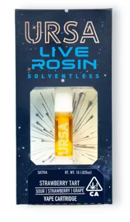 URSA Extracts - URSA 1g Strawberry Tart Live Rosin Cartridge Main Image