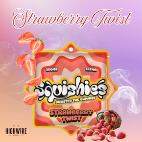 Squishies Hash Rosin Gummies Strawberry Twist 200mg