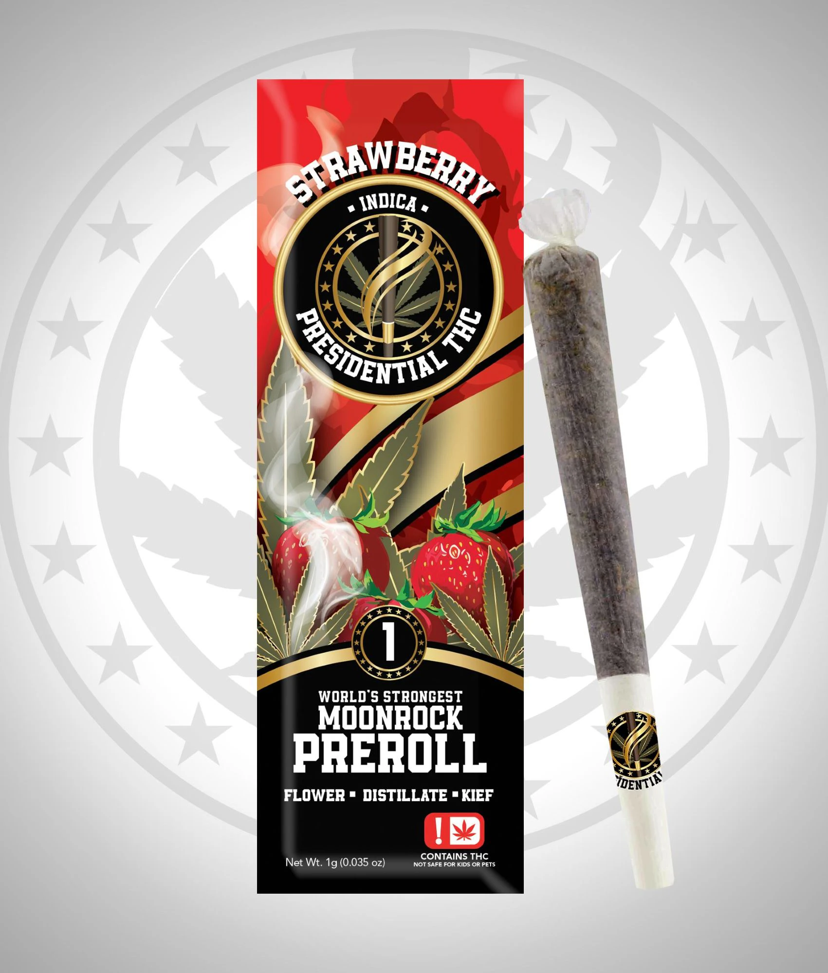 Presidential - Strawberry (1g) Moonrock Preroll-I Main Image