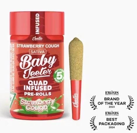 Jeeter - Jeeter Baby .5g Strawberry Cough Infused Preroll 5pk Main Image