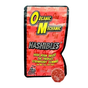 ORGANIC MECHANIC - Organic Mechanic- Strawberry 200mg Hash Rosin Gummies