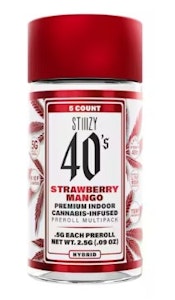 STIIIZY - Stiiizy 40's .5g Strawberry Mango Infused Pre-Roll 5pk PD