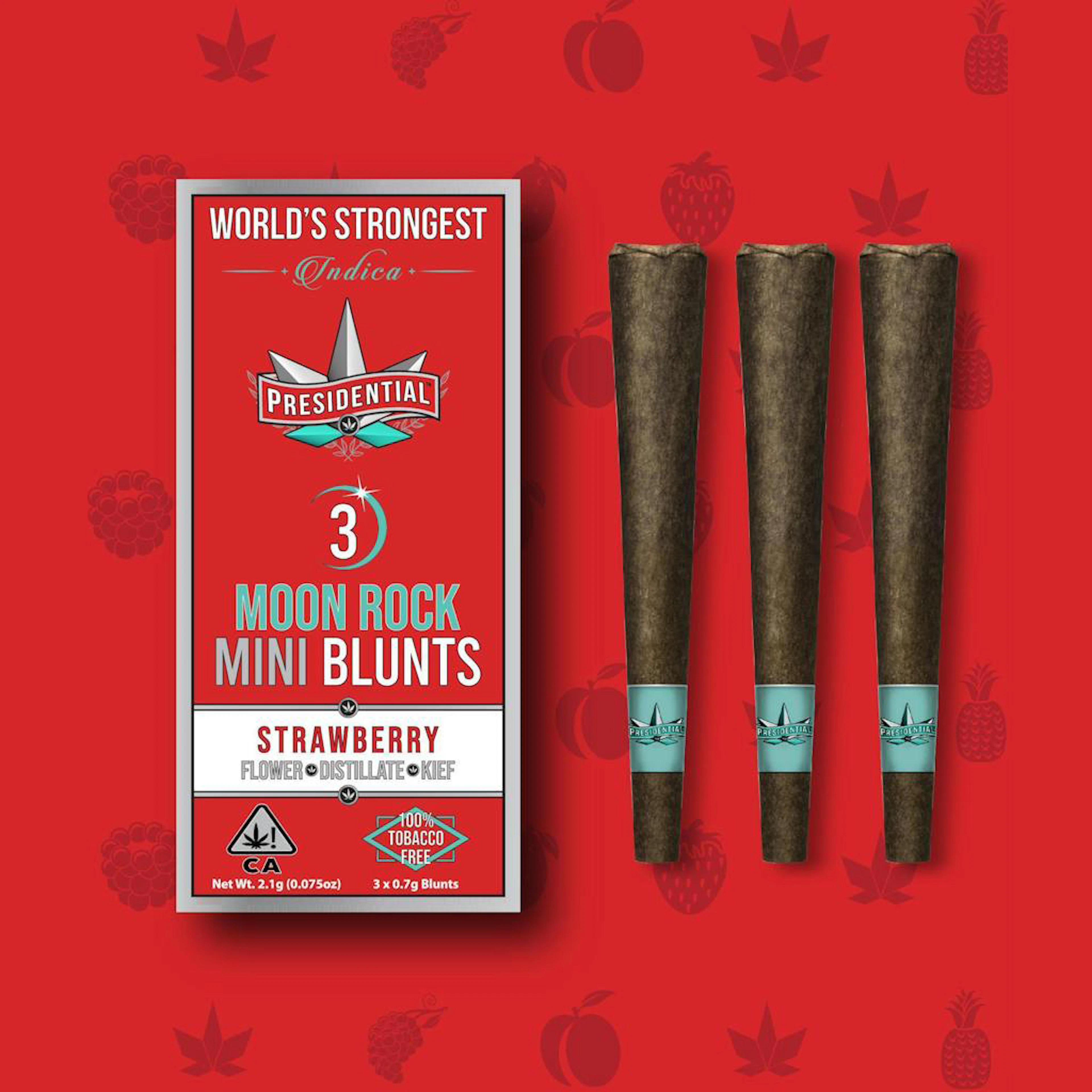 Presidential Pee-Wee Moon Rock Strawberry Blunts 2.1g