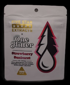 200mg Strawberry Sunburst Live Resin One Hitter THC Vegan Gummy