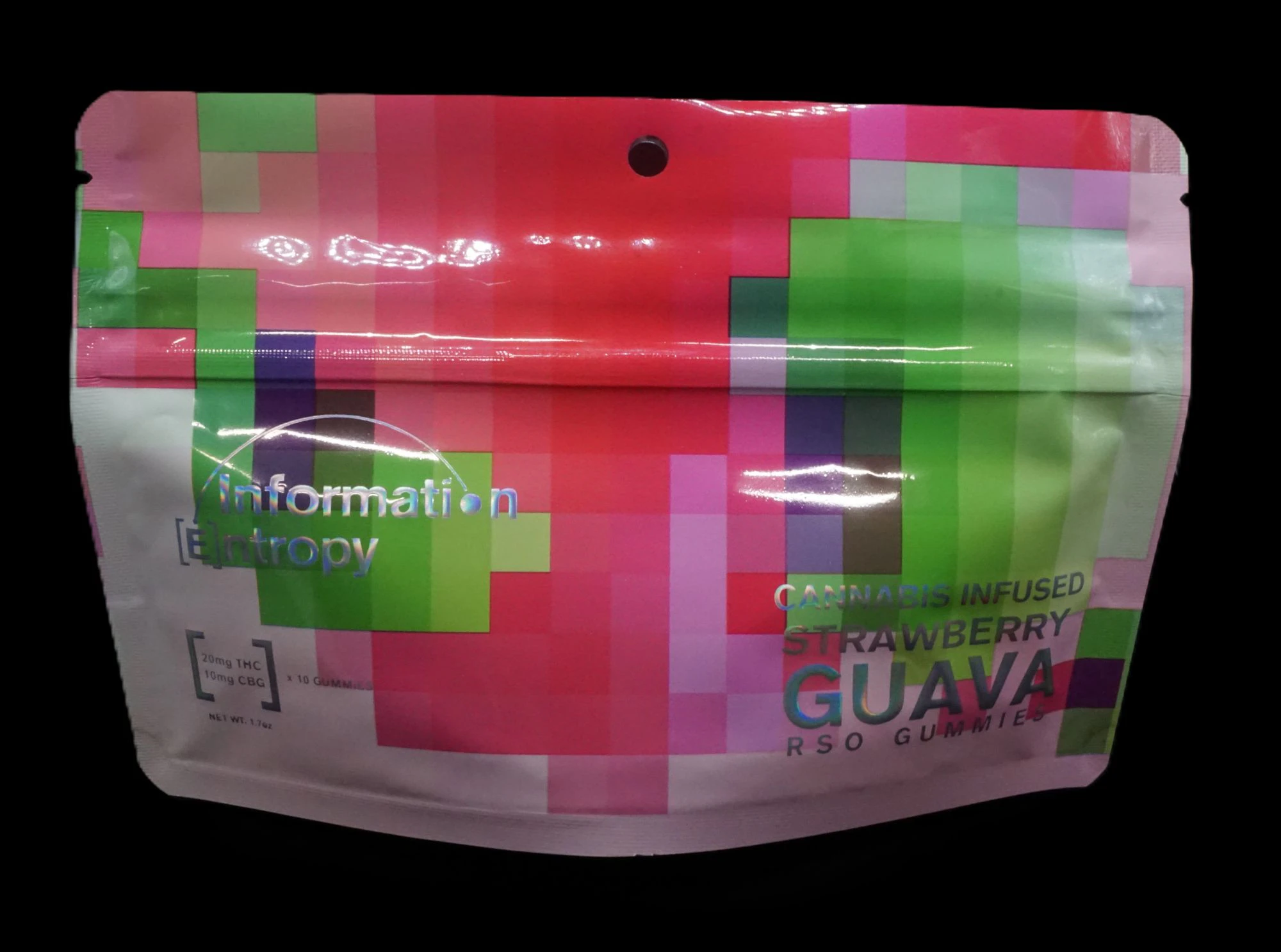 Information Entropy - Strawberry Guava RSO Gummies 200mg (2:1 THC:CBG) 10x20 Main Image