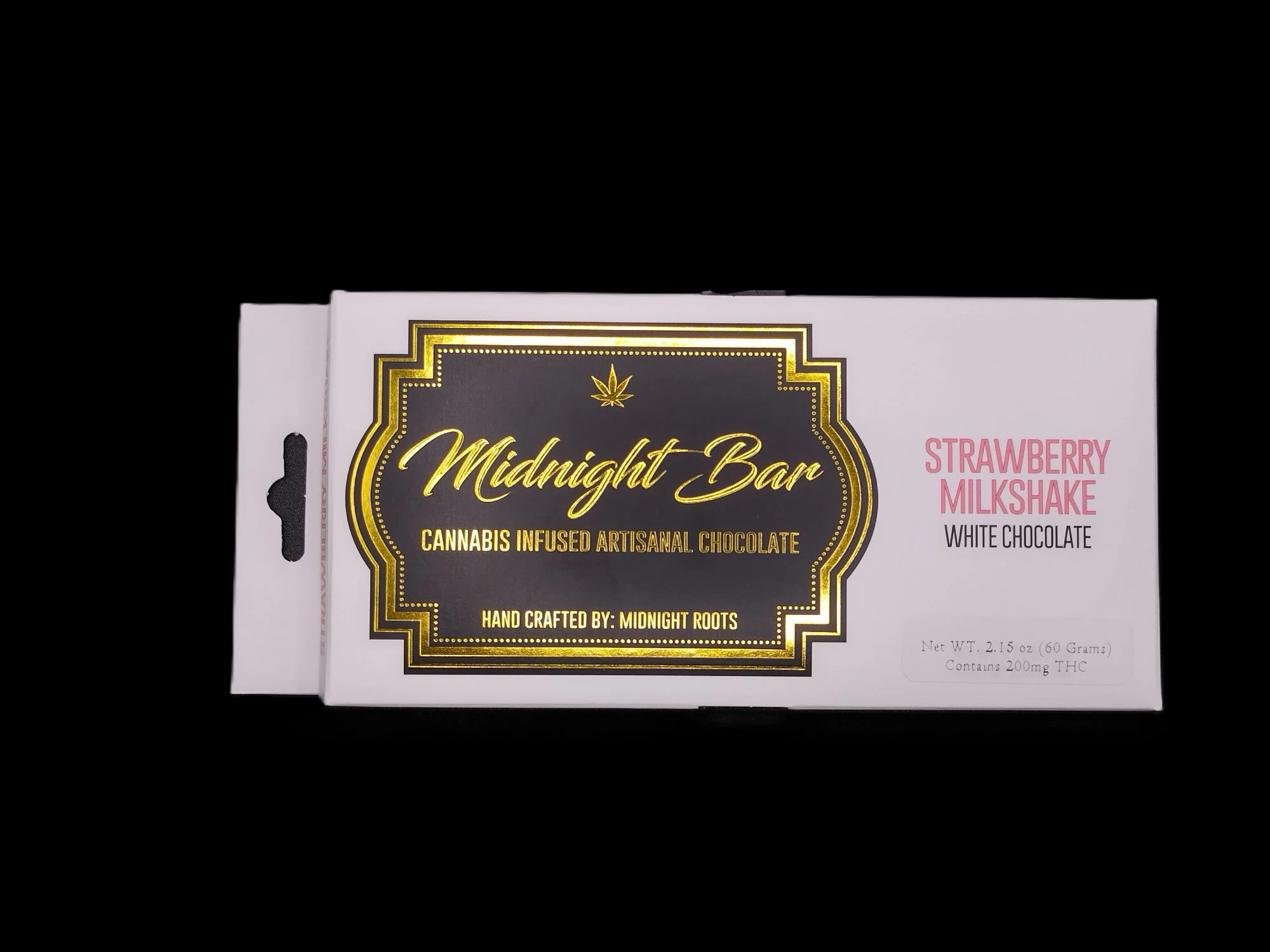 Midnight Roots - 200mg Midnight Bar - Strawberry Milkshake Main Image