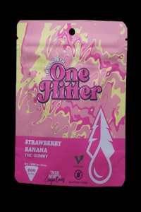 True North - 200mg Strawberry Banana One Hitter THC Vegan Gummy