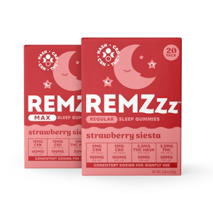REMZzz - REMZzz - Strawberry Siesta MAX - Hash Infused Gummies - 100 mg 10pk