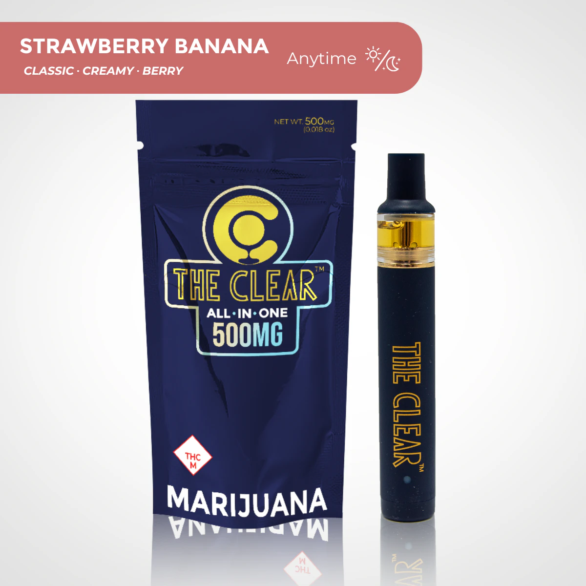 THE CLEAR - THE CLEAR - STRAWBERRY BANANA 0.5G DISPOSABLE VAPE Main Image