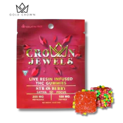 Strawberry 200mg Live Resin Gummies W/ Nerds (8x25mg)