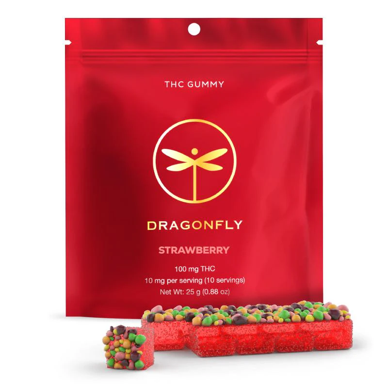 Dragonfly Brands OLD - Dragonfly | 100mg Gummy Clusters | Strawberry | E25 Main Image
