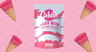 Gelato | Last Bite Cones | Strawberry White Chocolate 