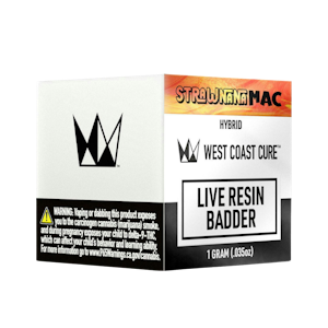 WEST COAST CURE - Strawnana Mac (H) | 1g Live Resin Badder | West Coast Cure