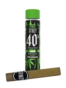 STIIIZY - STIIIZY-Strawnana-40's-Blunt-Infused Pre Roll-Hybrid-Kief-40%+-2g