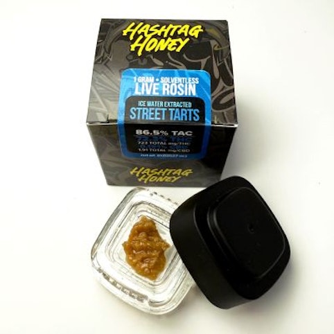Hashtag Honey - #27 Street Tarts -Hybrid- Live Rosin (Concentrate) Ice Water Extracted 1g | Hashtag Honey    -Refrigerator
