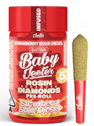 JEETER: Strawberry Sour Diesel Quad-Infused Baby Jeeter .5g Pre-Roll 5pk/2.5g (S)