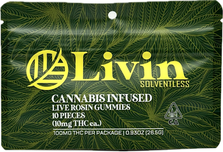 LIVIN SOLVENTLESS - Tamarindo Habanero 100mg Live Rosin 10 Pack Gummies - Livin Solventless