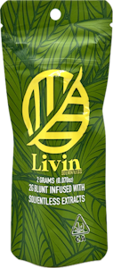 LIVIN SOLVENTLESS - Black Maple Cookies 2g Bubble Hash Infused Blunt - Livin Solventless