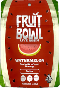 Fruit Bowl - Watermelon Sativa 100mg Live Rosin Gummies - Fruit Bowl