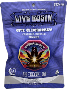 Emerald Sky - Epic Elderberry Sleep 10:2:4 160mg 10 Pack Live Rosin Gummies - Emerald Sky