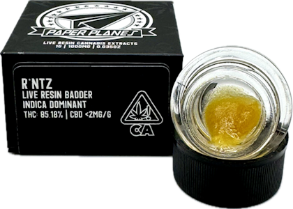 Paper Planes - R*ntz 1g Live Resin Badder - Paper Planes