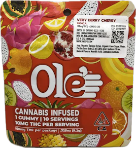 OLE'4 FINGERS - Very Berry Cherry 100mg Single Gummy - Ole' 4 Fingers