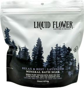 LIQUID FLOWER - Relax Lavender 16oz Mineral Bath Soak - Liquid Flower