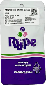 Rype - Strawberry Banana Sundae 1g Distillate Cart - Rype