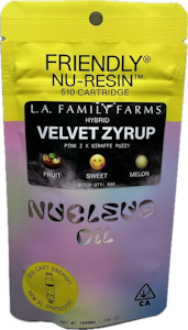 FRIENDLY BRAND - Velvet Zyrup 1g Nucleus Cured Resin Cart - Friendly Brand x L.A.F.F.