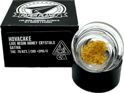 Paper Planes - Hovacake 1g Live Resin Honey Crystal - Paper Planes