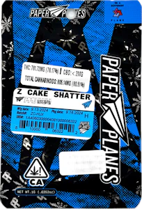 Paper Planes - Z-Cake 1g Shatter - Paper Planes
