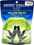 Sweet Dreams Mellow Melon Sleep 2:2:10 140mg 5 Pack Gummies - Emerald Sky