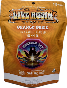 Emerald Sky - Orange Orbit 110mg 10 Pack Live Rosin Gummies - Emerald Sky