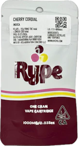Rype - Cherry Cordial 1g Distillate Cart - Rype